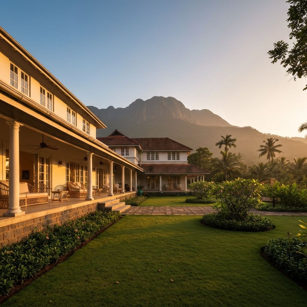 Boutique resort with colonial architecture